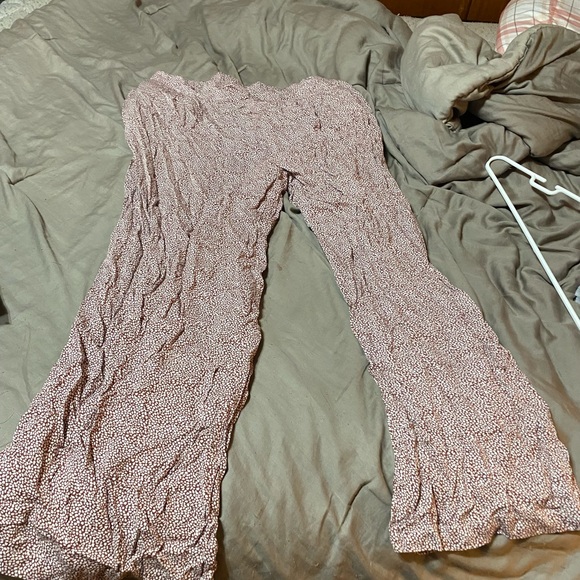 Thread & Supply Pants - Thread & Supply Blush Patterned Wide Leg Pants